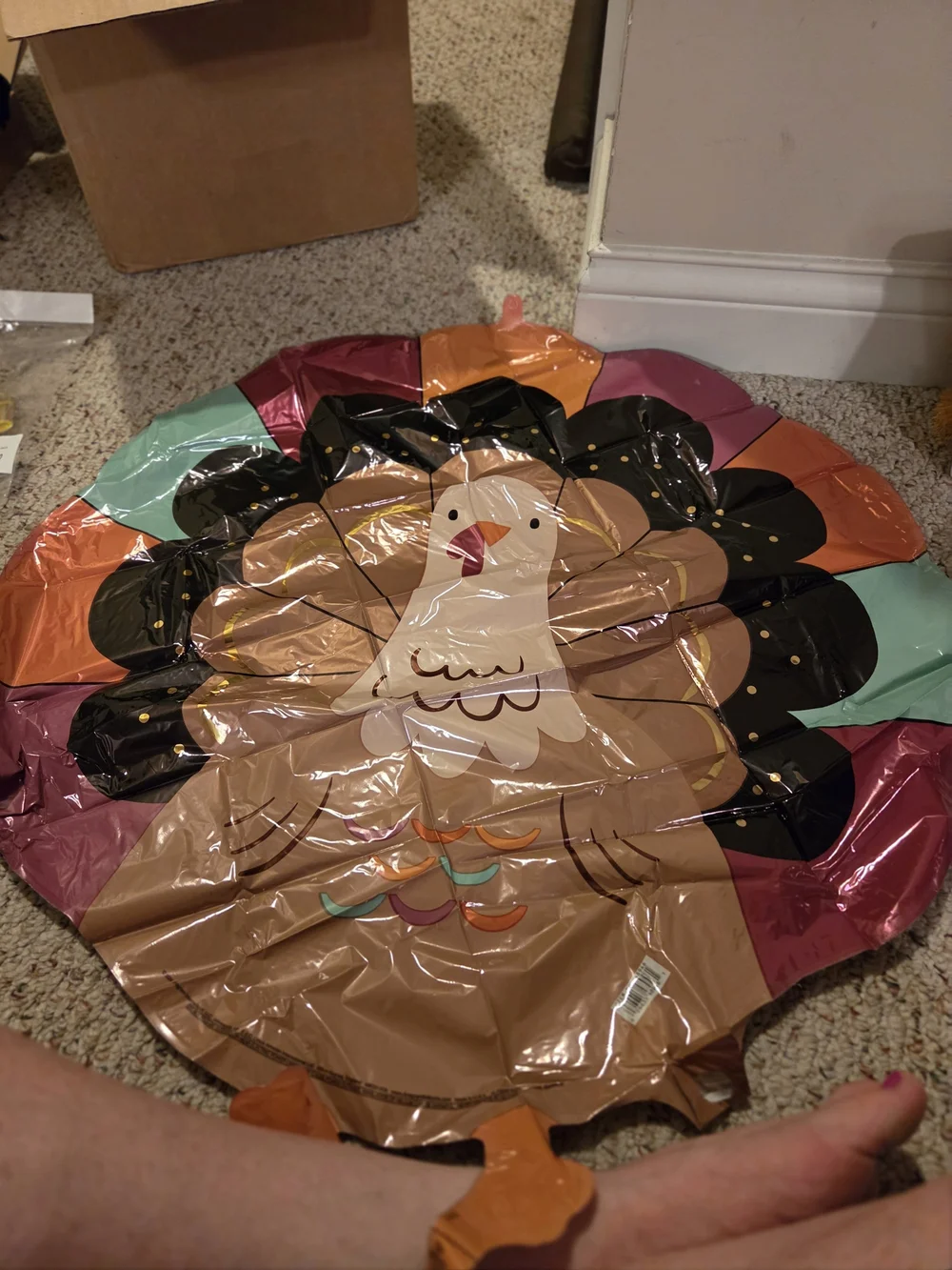 Thanksgiving Turkey Foil Balloons Qty 2 - Brown & Multicolor